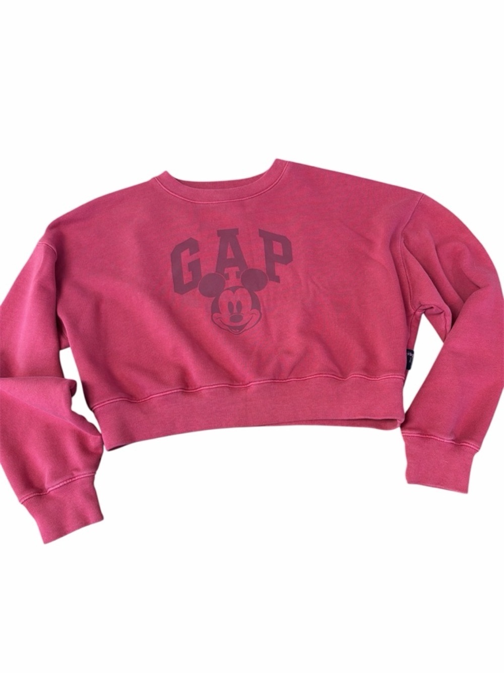 GAP x Disney cropped Mickey Mouse Sweatshirt size Small women’s red
